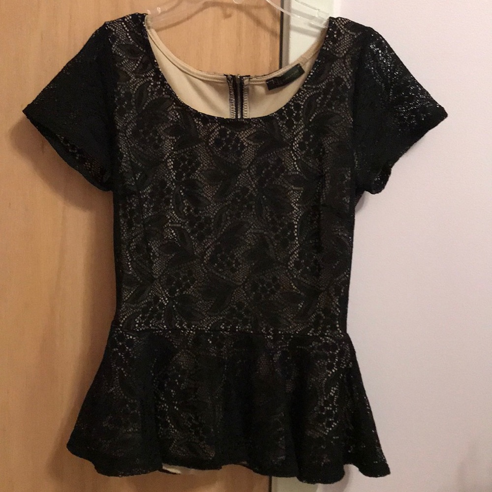 Peplum lace blouse